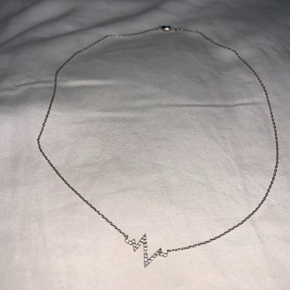 Silver Heartbeat Necklace